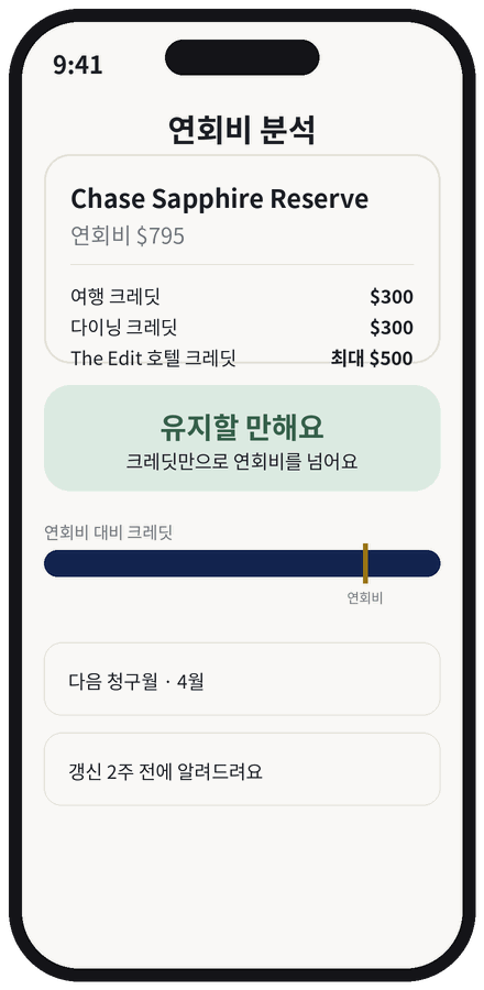 연회비 분석