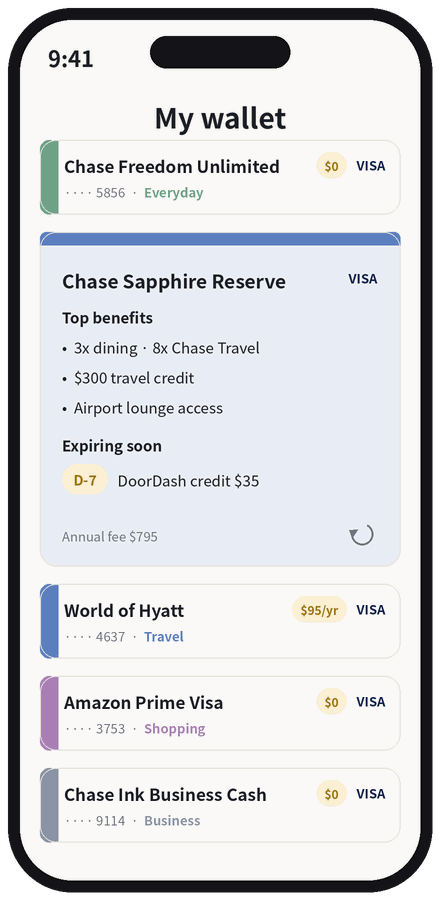 Tap-to-flip cards